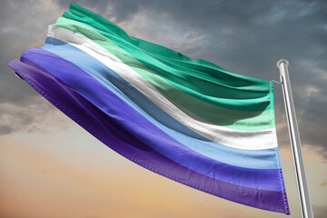 This is the new, more accepted and widely used version of a flag for gay men specifically