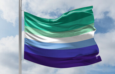 This is the new, more accepted and widely used version of a flag for gay men specifically