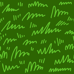Grass seamless vector pattern. Vector doodle illustration for wallpaper, fabric, wrapping paper