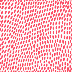 Seamless simple vector pattern with red dots. Hand drawn speckled illustration for background, wrapping paper, fabric