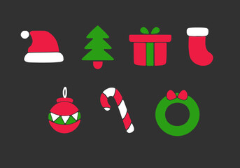 christmas icon set