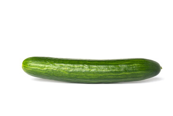 Isolated green cucumber on a white background