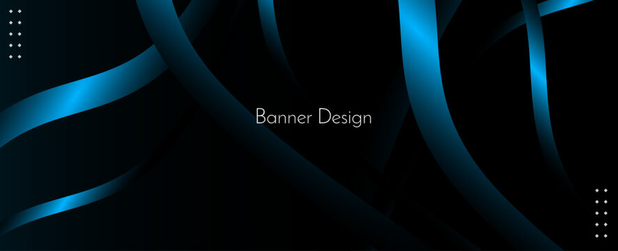 Abstract geometric blue elegant modern pattern colorful banner background