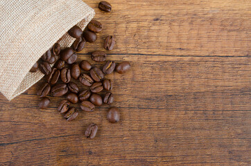 Heap of coffee beans.