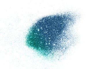 Obraz na płótnie Canvas Textured background with blue glitter sparkle on white
