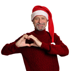 man in santa claus hat