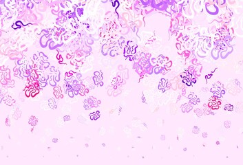 Light Pink, Yellow vector texture with abstract forms.