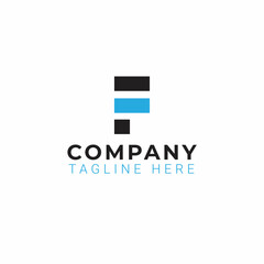 simple letter F logo vector.