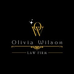 black and gold letter O and W for personal lawyer logo design