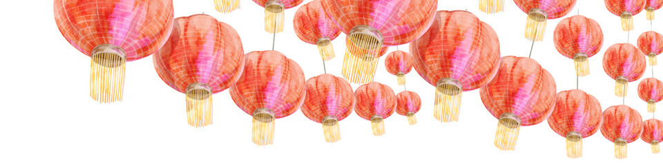 赤提灯の手描き水彩風イラスト © Ko hamari