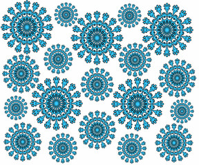 pattern of ethnic-style circles similar to snowflakes