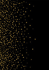 Gold Falling Spark Background. Happy Confetti Illustration. Gradient Glitter Group Pattern. Template Sequin Design. Yellow Dark Texture