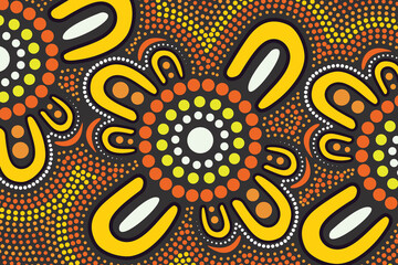 Aboriginal Dot Australian Artwork - Vector