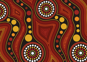 Aboriginal vector design for printing