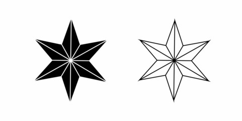 Star icon vector design on white background.