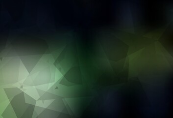 Fototapeta premium Dark Green vector texture with abstract poly forms.