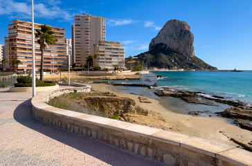 Fototapeta na wymiar Calp in Spain- Costa blanca, beach, architecture and rock