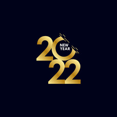Happy New Year 2022 Celebration Vector Template Design Illustration