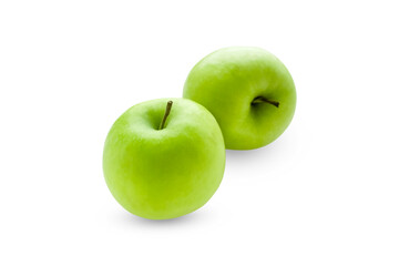 Juicy apples isolated on white.