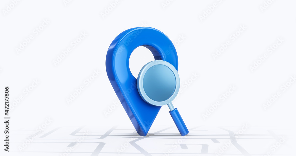 Poster find location of road map gps or travel navigation pin sign and search direction icon symbol place p