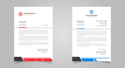 Abstract Letterhead Design Modern Business Letterhead Design Template