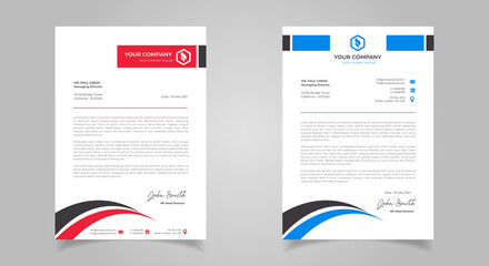 Abstract Letterhead Design Modern Business Letterhead Design Template