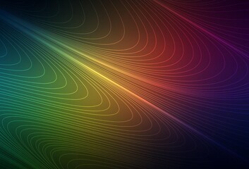 Dark Green, Red vector pattern with sharp lines.
