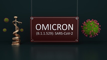 Aesculapian Staff Sign Omicron