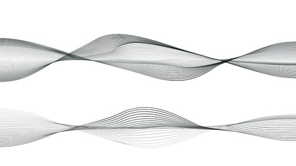 Lines in Spiral Form .  Vector Illustration .Technology wavy Logo . Design element . Abstract Geometric shape .