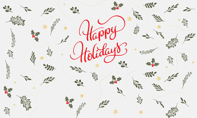 Christmas, season greetings, happy holiday Graphic Vector in Illustrator file