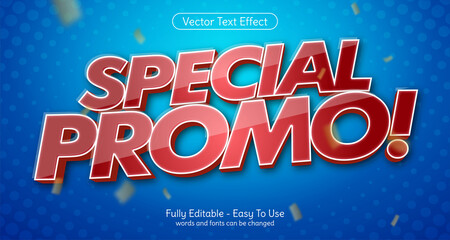 3d style editable text Special promo for promote your business