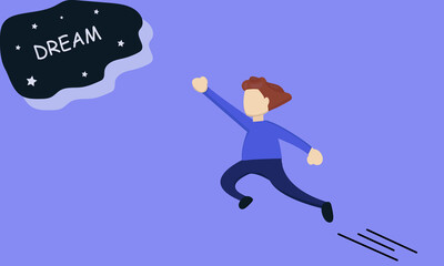 Reaching Out a Dream - Illustration Vector