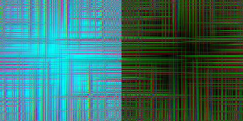 Set of vector glitch. RGС and CMYK