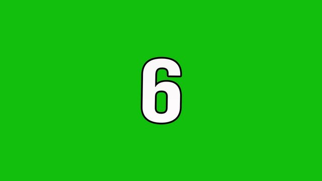  Countdown animation numbers 10 to 1 on the green screen. the animated number on the green background is suitable for stock videos of sporting event events.