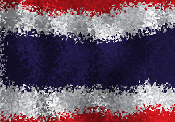 Thailand flag geometric triangle style background
