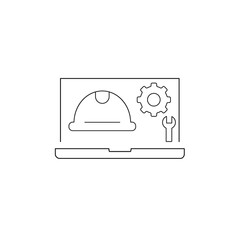 Construction worker icons symbol vector elements for infographic web