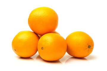 Orange fruit on the white background