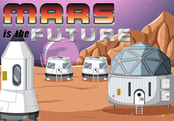 Mars is the Future cartoon banner