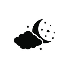 Moon and Stars icon vector set. Night illustration sign collection. dream symbol. Sleep logo.