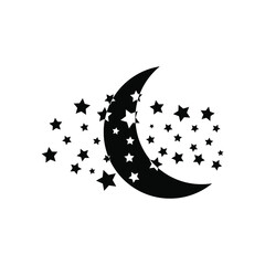 Moon and Stars icon vector set. Night illustration sign collection. dream symbol. Sleep logo.