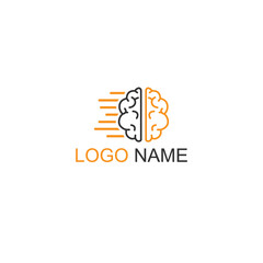 Awesome Creative Brain logo design template suitable for Print, Digital, Banner, Icon, Apps, print T-Shirts and Other Marketing Material Purpose  