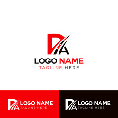 Creative DA Transport logo design concept suitable for a company card, print, digital, id card, identity card, and other purposes  
 - obrazy, fototapety, plakaty