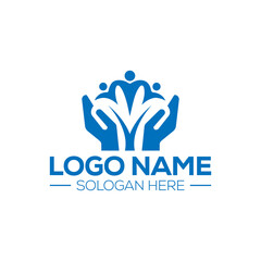 Creative Family Care logo design concept suitable for a company card, print, digital, id card, identity card, and other purposes  
