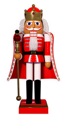 3D Rendering Nutcracker on White