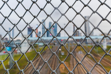 Fototapeta premium urban infrastructure transport business center Moscow city train station