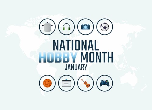 vector graphic of national hobby month good for national hobby month celebration. flat design. flyer design.flat illustration.