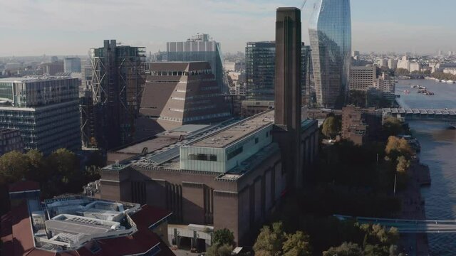 Aerial Drone Tate Modern London