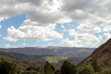 clouds over the mountains