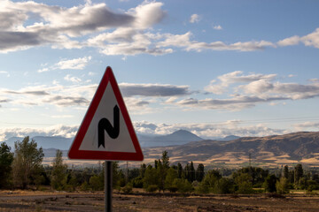 sign on a road