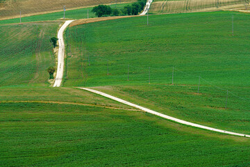 Rural landscape near Cingoli and Appignano, Marche, Italy